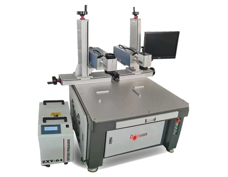 Dual Lub taub hau UV Laser Marker